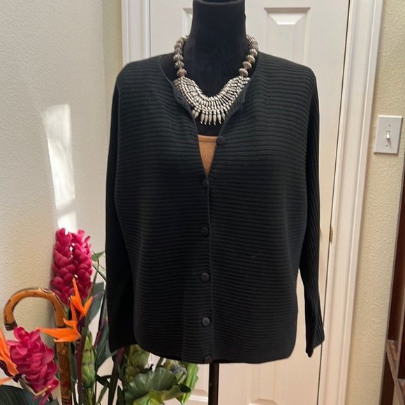 Peruvian Connection Tops Peruvian Connection Ribbed Button Front